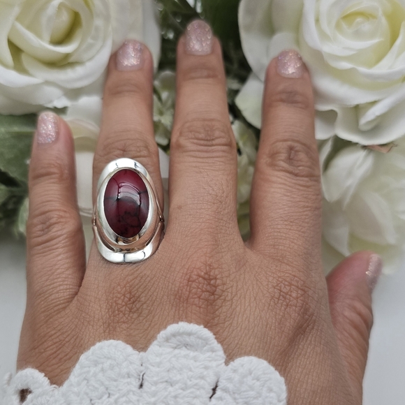 ❤️ JASPER STERLING SILVER RING - Picture 3 of 9